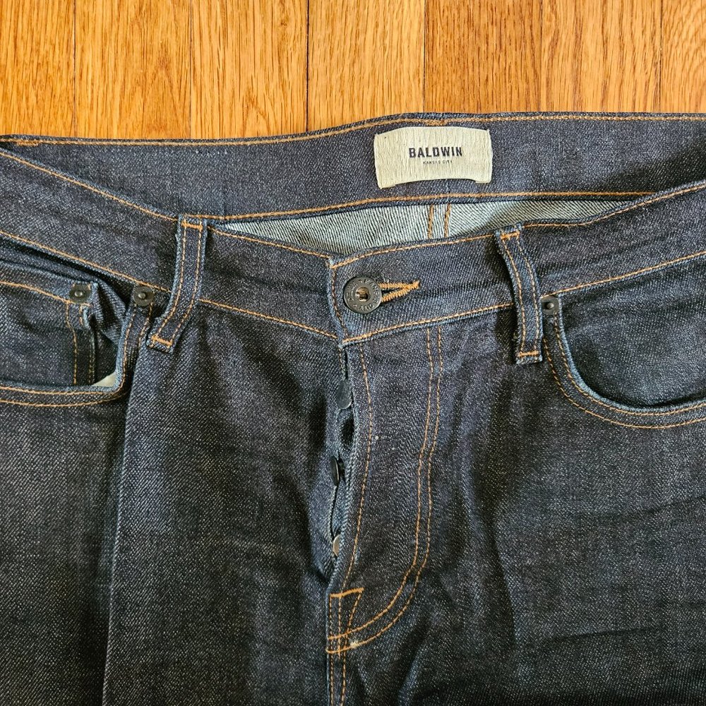 Baldwin Jeans – Soft Selvedge - Henley Slim Straight - 33×32 – Made in USA